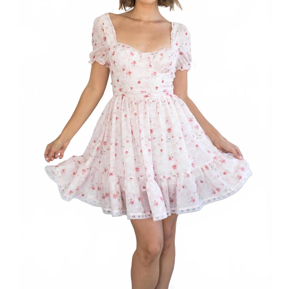 NEW KESTAN adelina mini dress in pink NWT